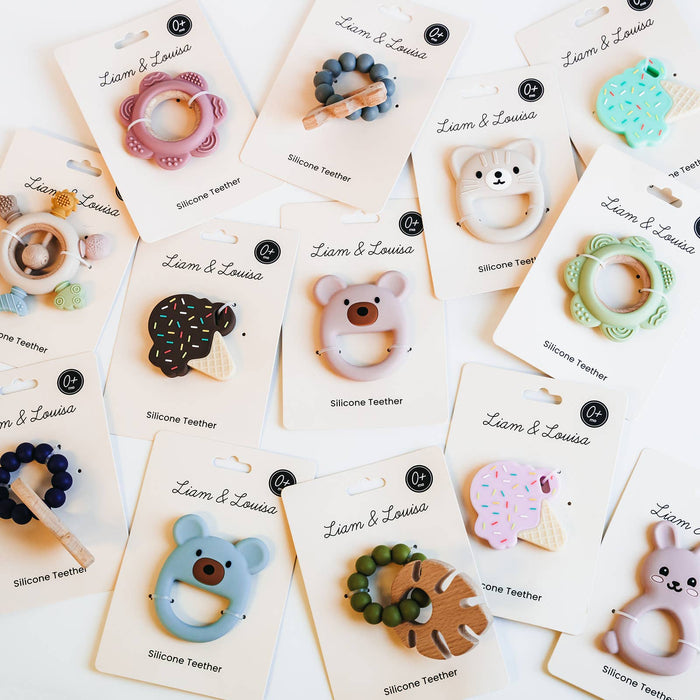 Beige Bear Baby Teether