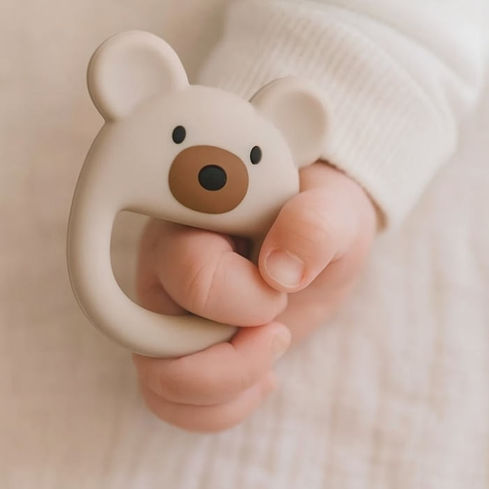 Beige Bear Baby Teether