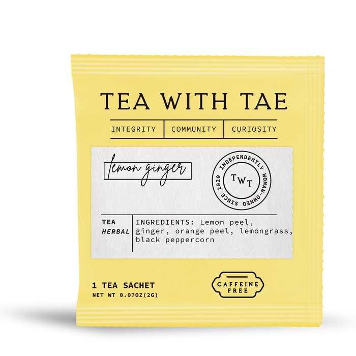 Lemon Ginger Herbal Tea Inidivuadlly Wrapped
