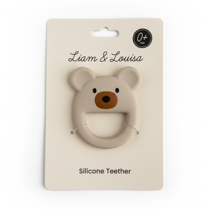 Beige Bear Baby Teether